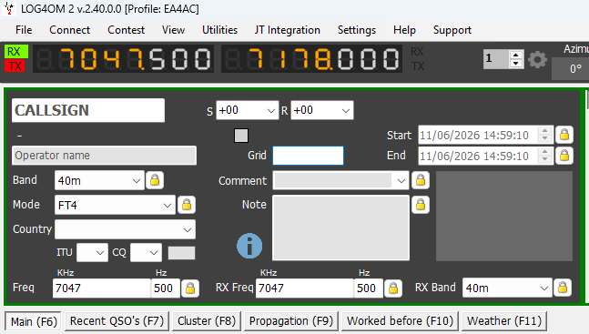 Configurar LOG4OM y WSJT-X